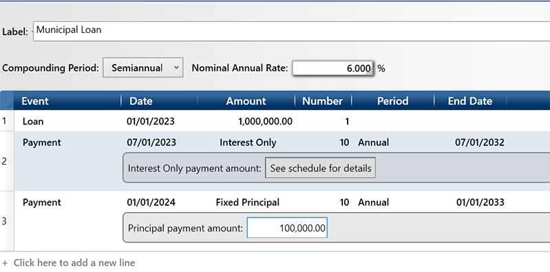 Municipal Loan Structure | TimeValue Software